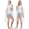 HOOMBOOM Disposable Adults Clear Rain Ponchos,Emergency Transparent Waterproof Raincoats Outdoor
