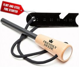 Ferro Rod with Wood Handle