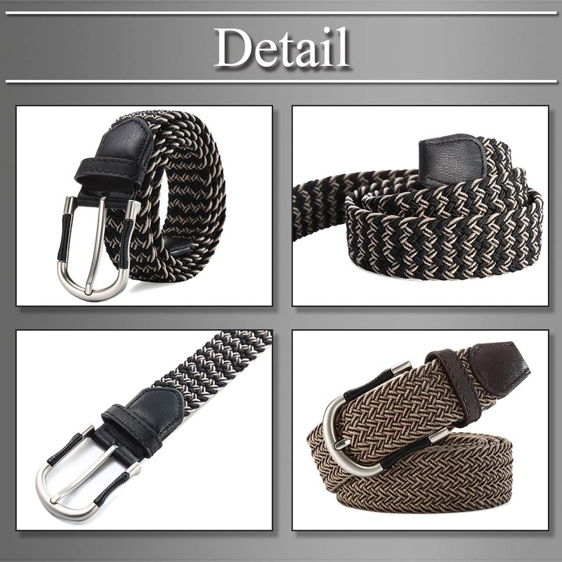 BUZZxSELECTION LBT105 Rubber Belt, Mesh Belt, Casual, Braid, Men's, Women's,