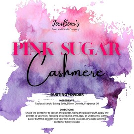 JerrBear’s Custom Body Dusting Powder - Scented - Gentle - Fine Powder Talc-Free Fragrance Moisture Cosmetic Skin Care:_Pink Sugar Cashmere
