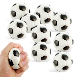 Abeillo Pack of 9 stress balls, mini stress balls, 6 cm, decompression sponge, football squeeze ball, anti-stress ball, sponge for children and adults