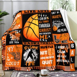 ISSOUS Basketball Blanket Gifts for Boys Girls,Basketball Blankets and Throws Unique Basketball Gifts for Basketball Lovers Adults 60"X50"