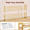 FAVOOSTY 4-Tier Expandable Shoe Rack, Adjustable Shoe Shelf Storage Organizer