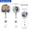 Fantasy Bookish Badge Reel, Bookworm Retractable ID with Alligator Clip