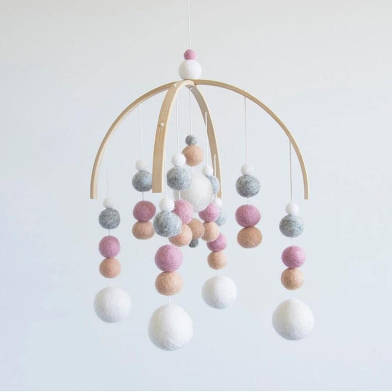 perfk 2 Pieces DIY Wooden Mobile Hanging Frame, Mobile Craft