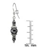 One Pair of Beaded Pewter Earrings with Sterling Silver Earwires