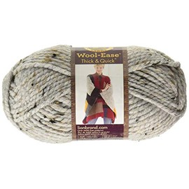 Lion Brand Wool-Ease Thick & Quick Yarn (154) Grey Marble