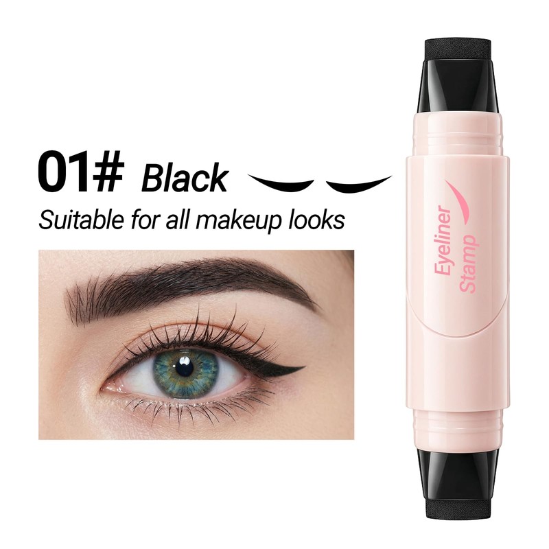 Erinde Winged Eyeliner Stamp Pen, Dual Head Rotating Eyeliner Stamp