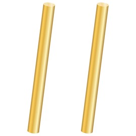 LAVMHAB Brass Rod 8 mm x 200 mm, Solid Round Brass Rods for DIY Crafts (Pack of 2)