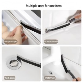 Gap brush cleaning kit, set of 3, for cleaning bathrooms, kitchens, windows, and dead corners of vehicles, with black bristles