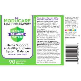 KidStar Nutrients Moducare Daily Immune Support, Plant Sterol Dietary Supplement, 90 vegetarian capsules