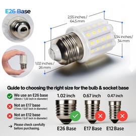 TL HONGPHUC for KEI D34L Refrigerator Bulb 3.5W AC100-265V LED Light Bulb Compatible with Frigidaire Freezers Mini Fridge for Kenmore Whirlpool Energy-Saving E26 Bulb for Refrigerators (1PCS)