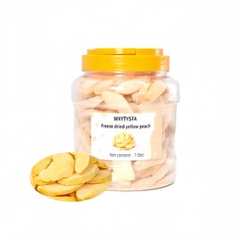 Freeze dried yellow peach,Dehydrated peaches，dried peaches， No Sugar Added, Crisp Fruit Snack, Sealable Jars, 7 oz/200 g