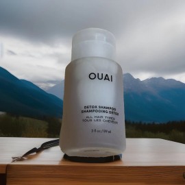 OUAI DETOX SHAMPOO FOR ALL HAIR  TYPES 3FL. OZ./89 ML. W APPLE CIDER VINEGAR NEW