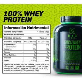 Proteína Mad Labz 100% Whey 2.26kg Sabor Vainilla MDN Sports