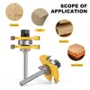 Yueqing Zhongji 2pcs 1/4" Tongue and Groove Router Bit Set,