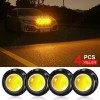 CHUSYYRAY 4pcs Amber LED Front Grille Running Light For Chevy