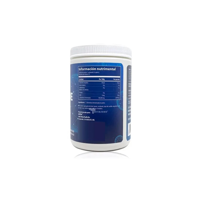 Glutamina Sin Sabor 325 G Gluten Free Micronizada Vegan Mrm