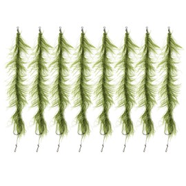 8PCS Carp Fishing Tied Hair Rigs Nylon Green Grass Line Combination Barbed Hooks6#