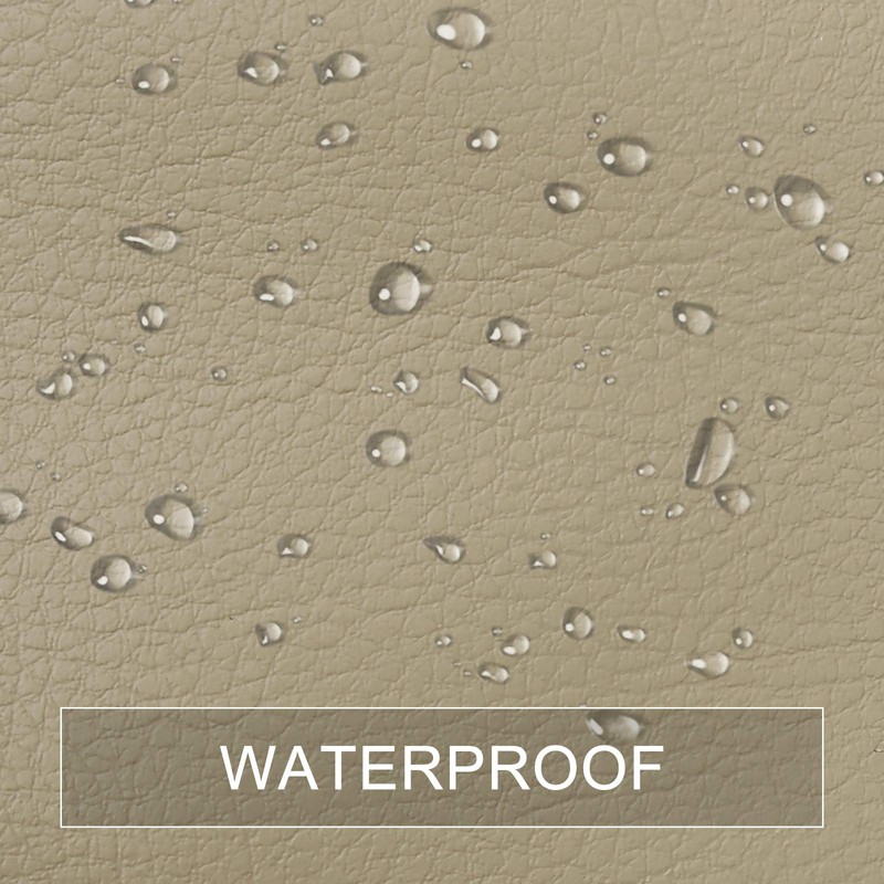 X AUTOHAUX Pair Beige Microfiber Leather Door Panel Armrest Cover