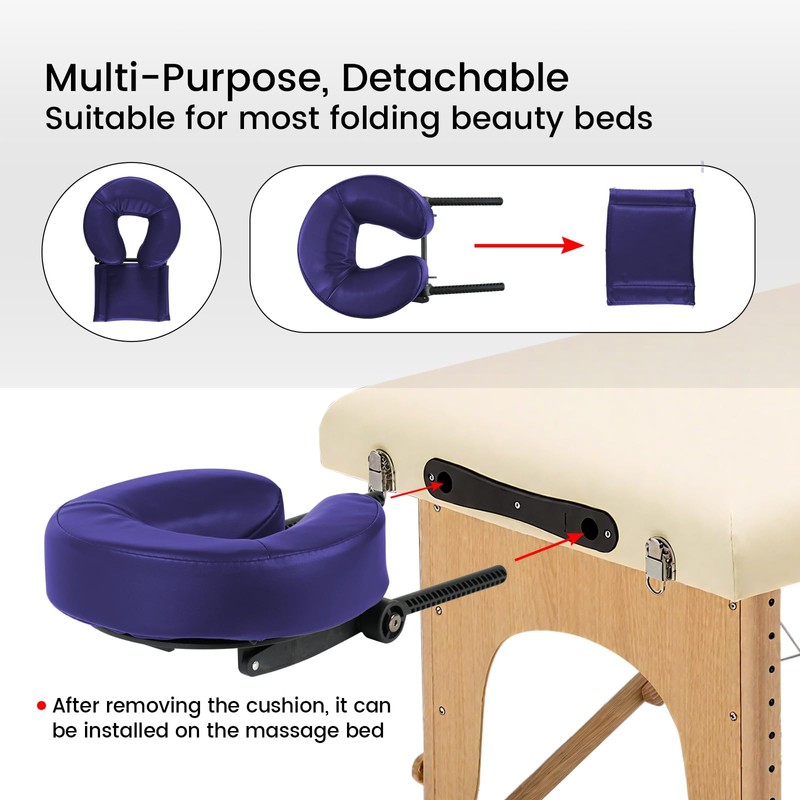 TRENDBOX Face Down Tabletop Massage Kit Adjustable Headrest Pillow -