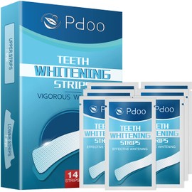 Teeth Whitening Strips - Whitening Strips for Teeth Sensitive, Professional Teeth Whitening Strips, Fast Remove Smoking, Coffee, Wine Stains, Teeth Whitening Kit Pack of 28 Non-Slip Strips