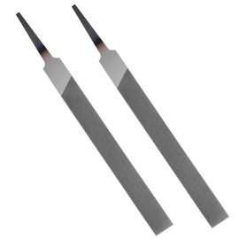2PCS 6-inch Flat Medium Cut Metal File Set, Wood Files, Metal Files for Steel, Axe Sharpener, Double Cut Teeth High Carbon Steel Hand File with Rubber Handle, Tool Sharpener for Professionals and DIY