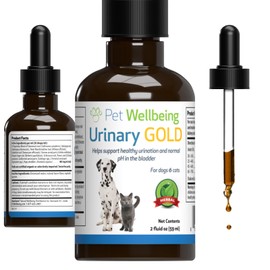 Pet Wellbeing Urinary Gold for Cats - Vet-Formulated Multi-Herb Urinary Tract Support - Feline Bladder Health & Urinary System Wellness - Holistic Cat Supplement - Liquid Formula 2 oz (59ml)