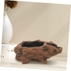 Kisangel Vintage Root Flower Pot Driftwood Planter Stylish Concrete Planter
