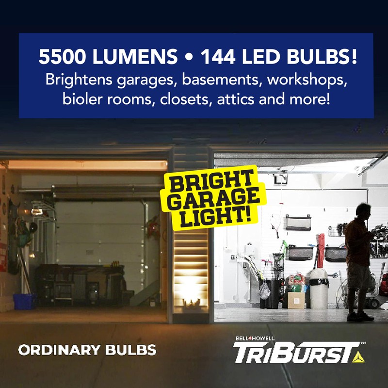 Bell+Howell Triburst 5500 Lumen LED Light - 144 Bulbs, 360°
