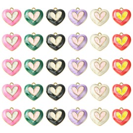 Ipotkitt Jewellery Making Charms Assorted Enamel Gothic Heart Snake Cat Charms for DIY Necklace Bracelet Earring Craft Supplies, Metal, Without gemstones