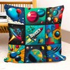The Beach Stop Pop Art Space Themed Planets Rocket Accent