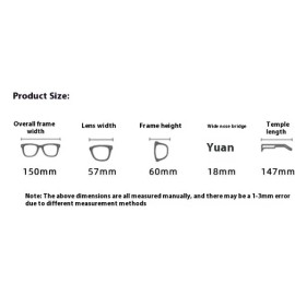 Unbranded Oversized Blue Light Blocking Square Womens Mens Black Computer Gaming Glasses