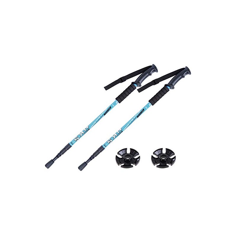 GLASEA® 2x Antishock Trekking Walking Hiking Pair Sticks Poles (blue)