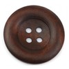 Pack of 15 Elegant Wooden Buttons 35 mm 4-Hole Round
