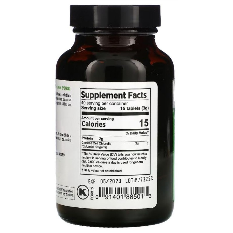 PURE PLANET Cracked Cell Chlorella Organic 240tb/250mg