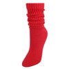CTM® Women's Super Soft Slouch Socks (1 Pair), Red