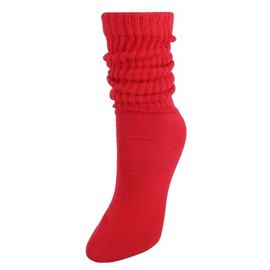 CTM® Women's Super Soft Slouch Socks (1 Pair), Red