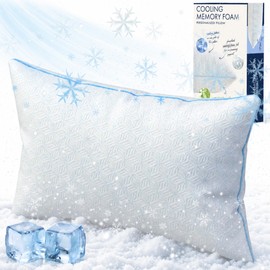 Cooling Pillows Queen Size 1 Pack, Cooling Bed Pillows for Hot Sleepers