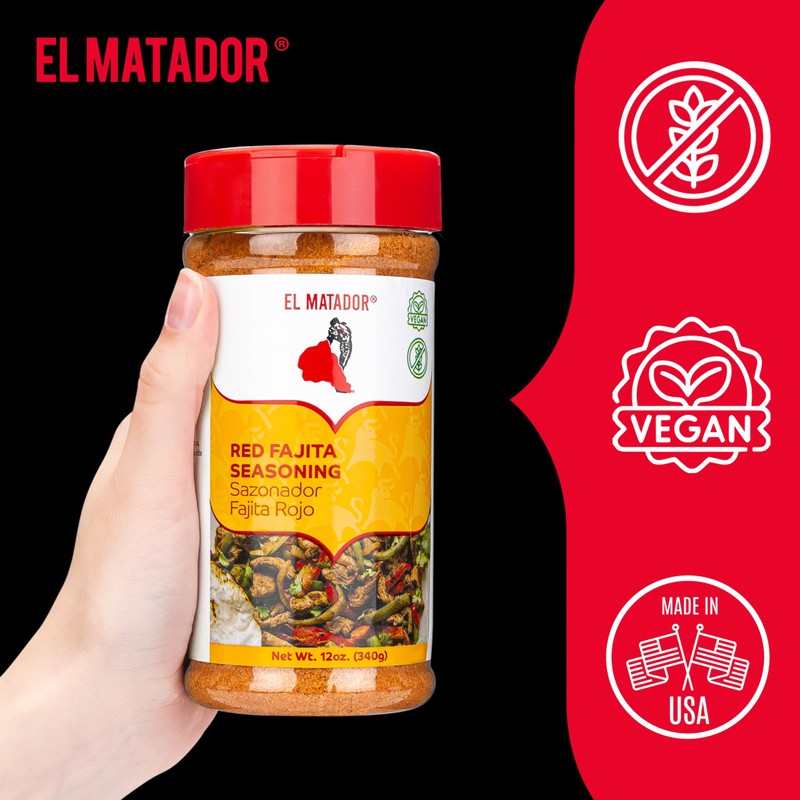 El Matador Red Fajita Seasoning 12 oz.