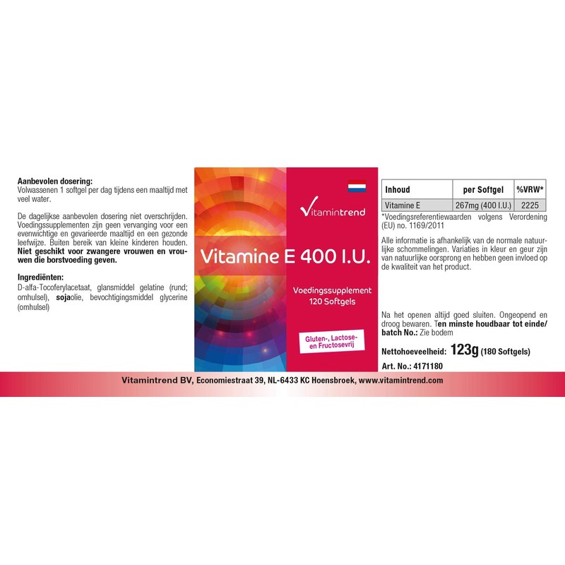 Vitamin E 400 IU - High Dose - Bulk Pack
