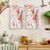 Cukemip Funny Music Note Kitchen Dish Towels 16"x24" Absorbent Drying