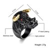 PAURO Men's Stainless Steel Cubic Zirconia Taurus Bull Tribal Biker