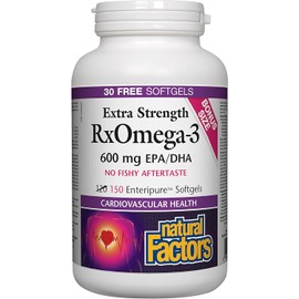 Natural Factors - RxOmega-3 Extra Strength 600mg, 150 Softgels
