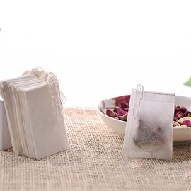 zalati Tea Filter Bags 100pcs Disposable Natural Pulp Material Empty Bags for Drawstring Loose Tea Leaf