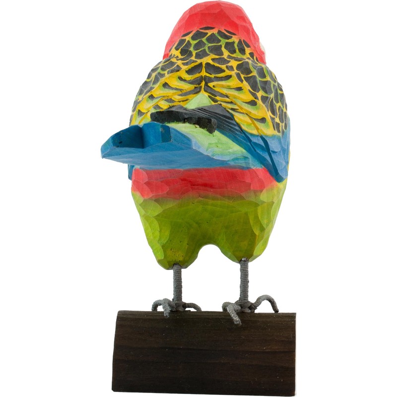 WILDLIFEGARDEN Wildlife Garden WG4807 DecoBird Rosella - Hand Carved Decorative