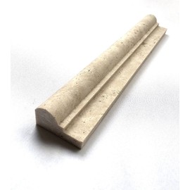 Light 2x12 Travertine Chair Rail Ogee Molding Wall Trim