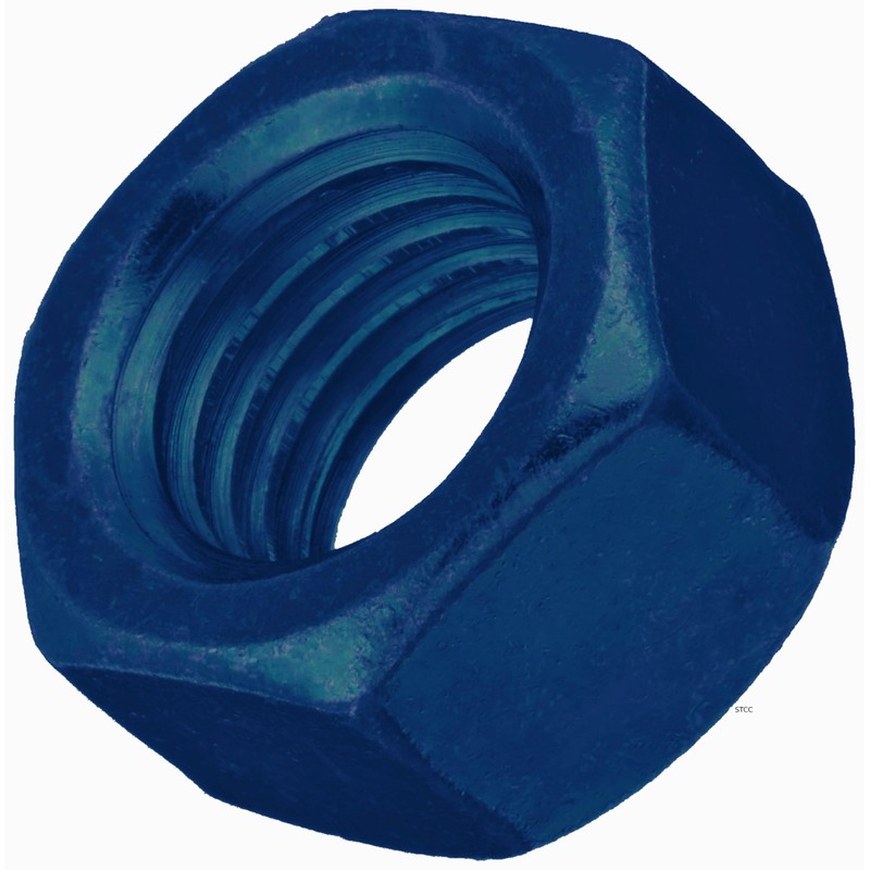 4 Inch Blue Teflon Coated Stud and Hex Nut, B7