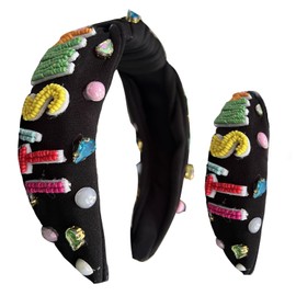 Birthday Headband Women It’s My Birthday Knotted Headbands Rhinestone Crystal Top