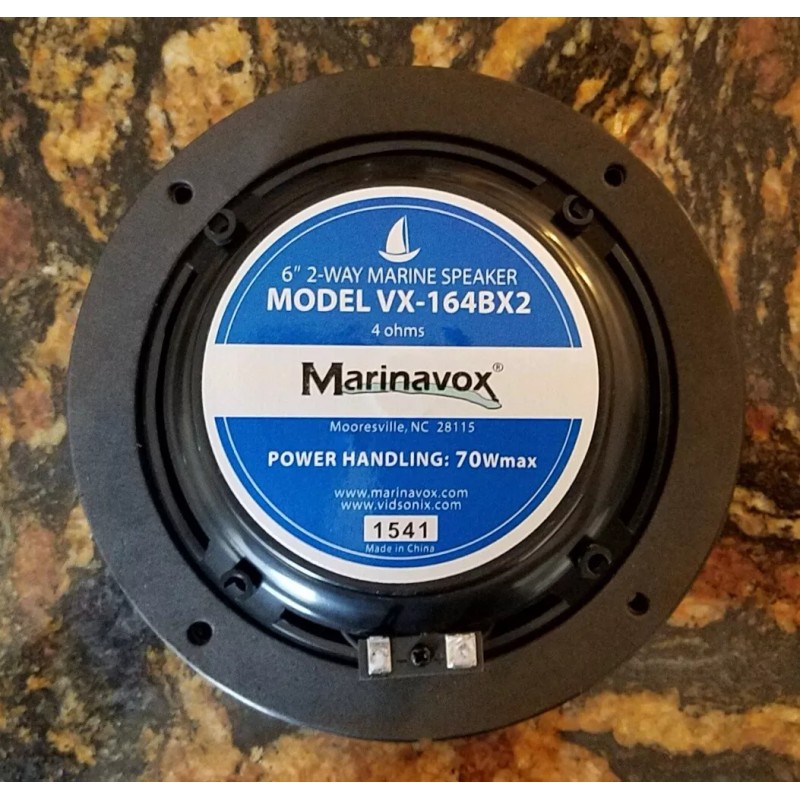 Marinavox 6" 2-Way Woofer Tweeter Marine Speaker Boat Spas PAIR